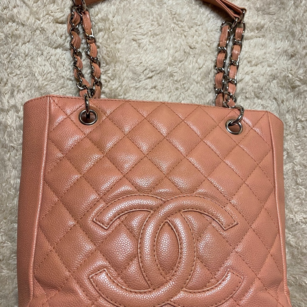 Chanel Pink Caviar Petite Shopping Tote